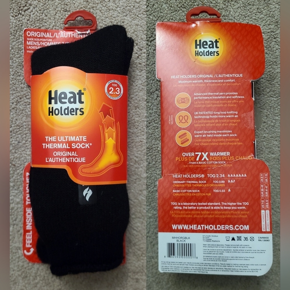 BRAND NEW - Heat Holders - (Size M 7-12,W 8-13) Original Ultimate Thermal Socks